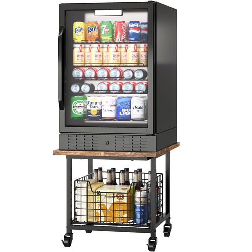 Mini fridge stand with wheels - fridge,