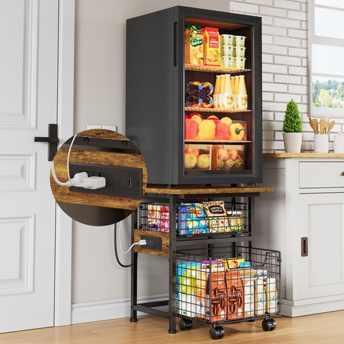 Mini fridge stand with storage - stand,