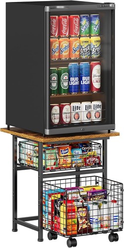 Mini fridge stand - fridge, with