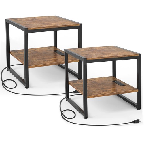 End table with charging - end,