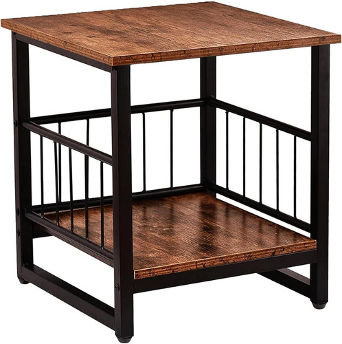 End table industrial side - end,