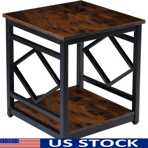 Industrial end table - table, w/